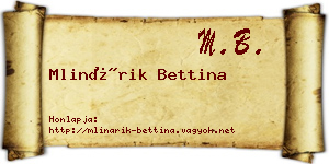 Mlinárik Bettina névjegykártya